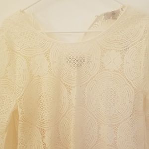 2 piece cream lace top